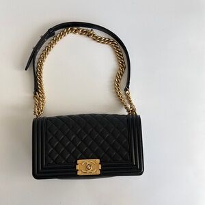 Chanel old boy bag medium authentic